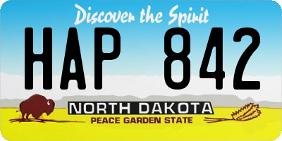 ND license plate HAP842