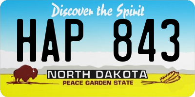 ND license plate HAP843