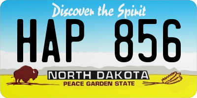 ND license plate HAP856