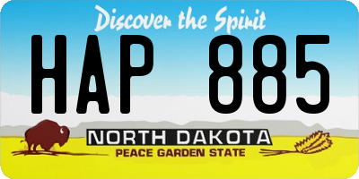 ND license plate HAP885