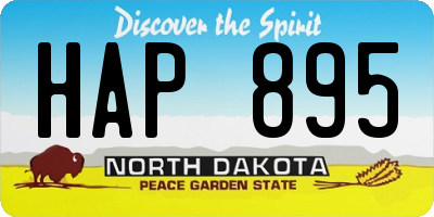 ND license plate HAP895
