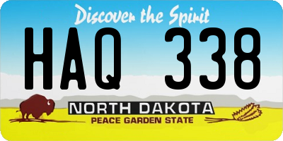 ND license plate HAQ338