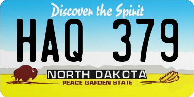 ND license plate HAQ379