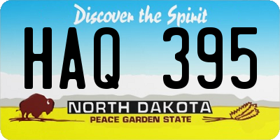 ND license plate HAQ395