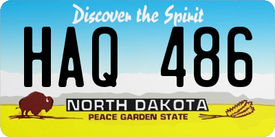 ND license plate HAQ486