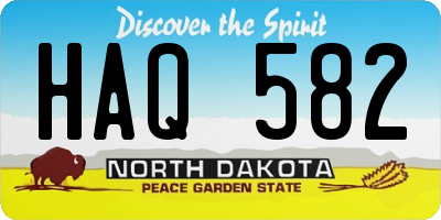 ND license plate HAQ582