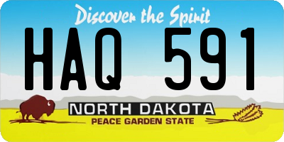 ND license plate HAQ591