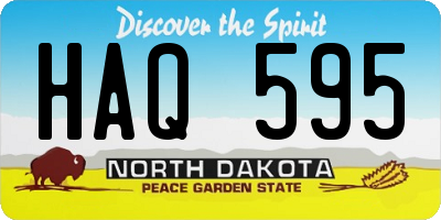 ND license plate HAQ595