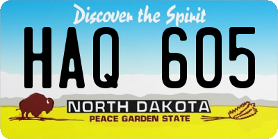 ND license plate HAQ605