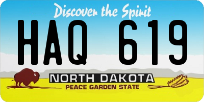 ND license plate HAQ619