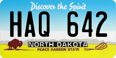 ND license plate HAQ642