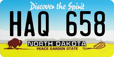 ND license plate HAQ658
