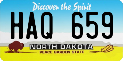 ND license plate HAQ659