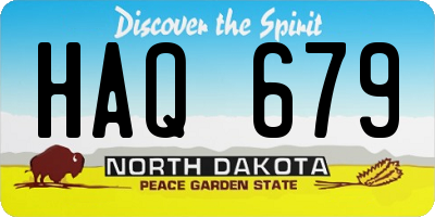 ND license plate HAQ679