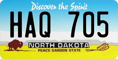 ND license plate HAQ705