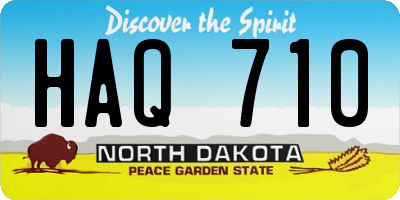 ND license plate HAQ710