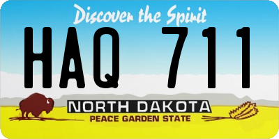 ND license plate HAQ711