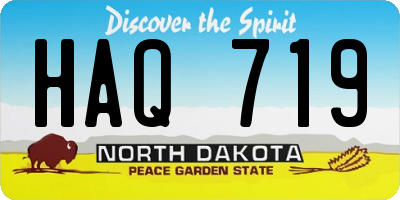 ND license plate HAQ719