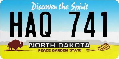 ND license plate HAQ741