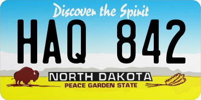 ND license plate HAQ842