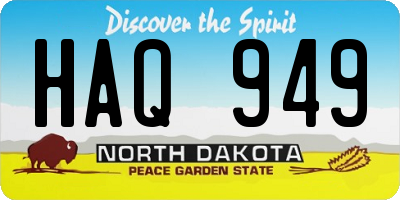 ND license plate HAQ949