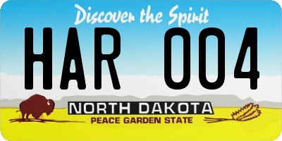 ND license plate HAR004