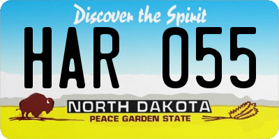 ND license plate HAR055