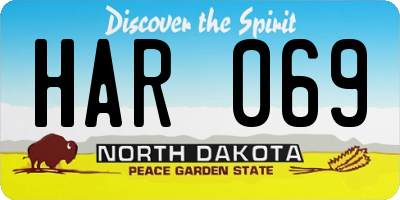 ND license plate HAR069