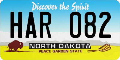 ND license plate HAR082