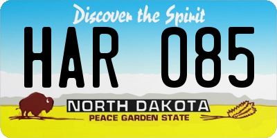 ND license plate HAR085