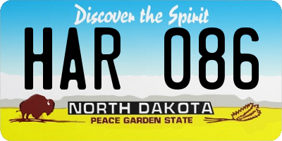 ND license plate HAR086