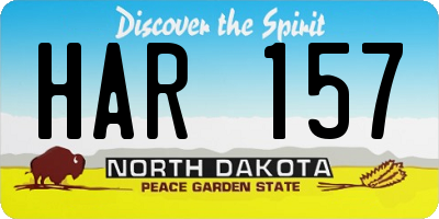 ND license plate HAR157