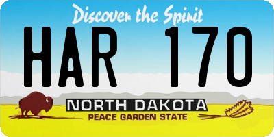 ND license plate HAR170