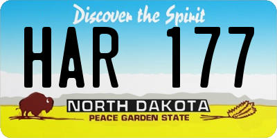 ND license plate HAR177
