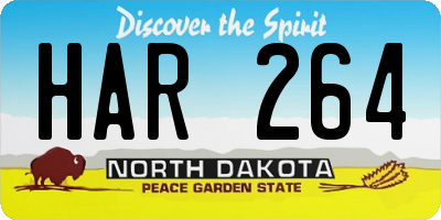 ND license plate HAR264