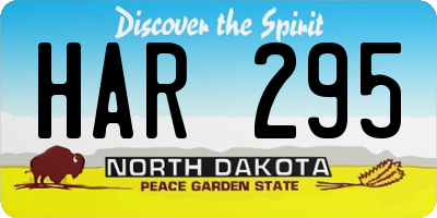 ND license plate HAR295