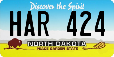 ND license plate HAR424