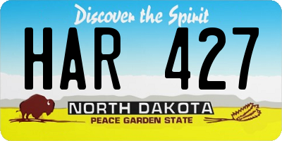 ND license plate HAR427