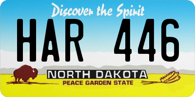 ND license plate HAR446