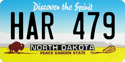 ND license plate HAR479