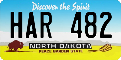 ND license plate HAR482
