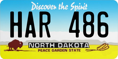 ND license plate HAR486