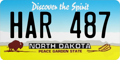 ND license plate HAR487