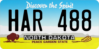 ND license plate HAR488