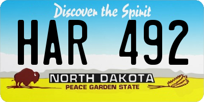 ND license plate HAR492