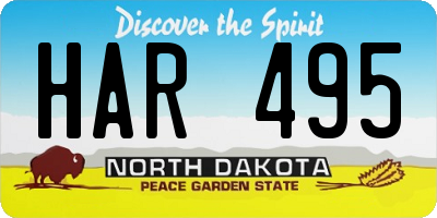 ND license plate HAR495