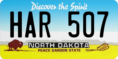 ND license plate HAR507