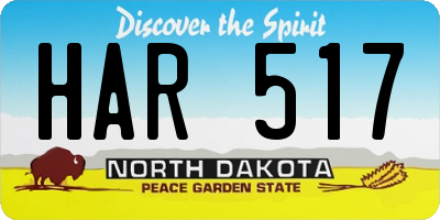 ND license plate HAR517