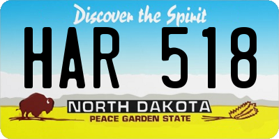 ND license plate HAR518