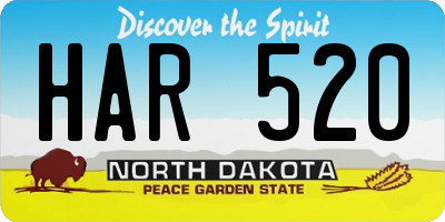 ND license plate HAR520
